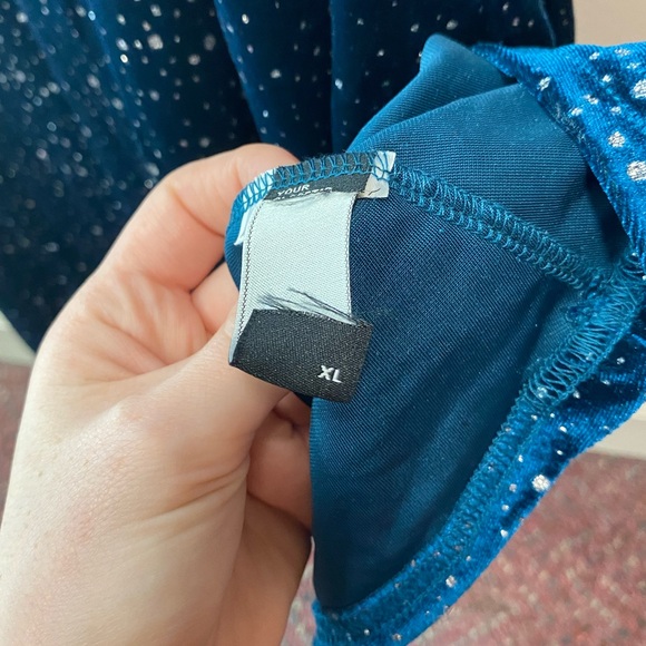 Cider NWOT VELVET OFF-SHOULDER STAR RUCHED MAXI DRESS XL - Picture 11 of 11